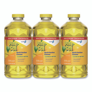 Pine-Sol CloroxPro Multi-Surface Cleaner Concentrated, Lemon Fresh Scent, 80 oz Bottle, 3/Carton