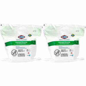 Clorox Healthcare Clorox Healthcare Hydrogen Peroxide Cleaner Disinfectant Wipes Bucket Refill - 11" Length x 12" Width - Bleach-free, Antibacterial - White - 185/Pack - (CLO30827BD)