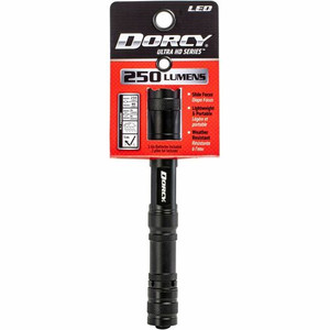 Dorcy Ultra HD Series Lightweight Flashlight - 250 lm Lumen - 2 x AA - Battery - Metal, Aircraft Aluminum - Water Resistant, Impact Resistant