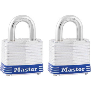 Master Lock High Security Padlock - Keyed Alike - 0.28" Shackle Diameter - Cut Resistant, Pick Proof, Rust Resistant - Steel - Silver