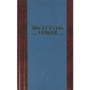 Wilson Jones S300 Single Entry Ledger Account Journal - 150 Sheet(s) - 7.25" x 11.75" Sheet Size - Blue - White Sheet(s) - Blue Cover (WLJS30015SEL)