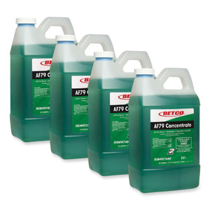 Betco AF79 Acid-Free Bathroom Cleaner Concentrate, Ocean Breeze Scent, 2 L Bottle, 4/Carton