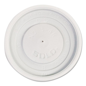 SOLO Polystyrene Vented Hot Cup Lids, Fits 4 oz Cups, White, 100/Pack, 10 Packs/Carton (SCCVL34R0007) View Product Image