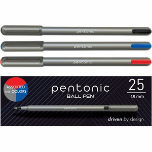 Pentonic Ballpoint Pen Set - 1 mm Pen Point - Multi Ink - Nickel Silver Tip