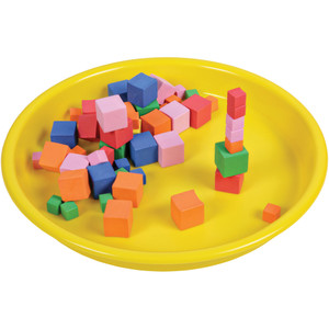 Deflecto Kids Antimicrobial Round Craft Tray - Accessories, Art, Craft - (DEF39514YEL)