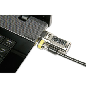 AbilityOne 5340015987496, Combination Laptop Lock, 6 ft Carbon Tempered Steel Cable (NSN5987496) View Product Image