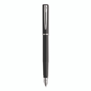 Waterman Allure Fountain Pen, Fine Point, Blue Ink, Black/Silver Barrel