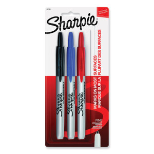 Sharpie Retractable Permanent Marker, Fine Bullet Tip, Assorted Colors, 3/Set (SAN32726PP) View Product Image