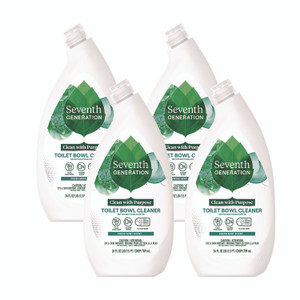 Seventh Generation Toilet Bowl Cleaner, Fresh Mint Scent, 24 oz Bottle, 4/Carton