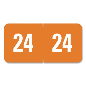 Smead Yearly End Tab File Folder Labels, 24, 0.5 x 1, Orange, 25/Sheet, 10 Sheets/Pack