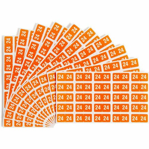 Smead ETS Color-Coded Year Labels - 1/2" Height x 1" Width - Rectangle - Orange - Laminated - 10 Total Sheets