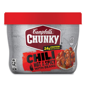 Campbell's Chunky Firehouse Hot and Spicy Chili with Beans, 15.25 oz, 8/Carton