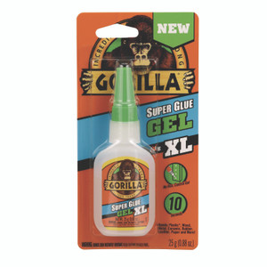 Gorilla Super Glue Gel, 0.88 oz, Dries Clear