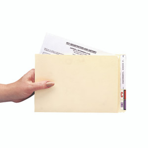 Medical Arts Press Compact File Pocket, Top Tabs, Manila, 100/Box