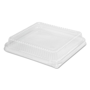 HFA Plastic Dome Lid, 10.75 x 10.19 x 1.63, Clear, 100/Carton