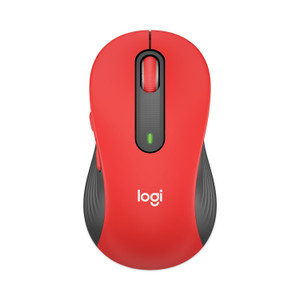 Logitech Signature M650 Wireless Mouse, Large, 2.4 GHz Frequency, 33 ft Wireless Range, Right Hand Use, Red