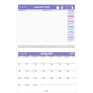 At-A-Glance Desk Wall Calendar - Small - Julian Dates - Monthly - 12 Month - January 2026 to December 2026 (AAGPM17028)
