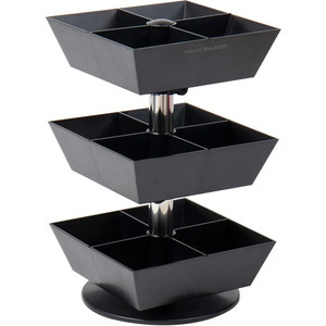 Mind Reader Anchor 12-Compartment Tea Carousel - 12 Compartment(s) - 3 Tier(s) - 11.50" Height x 6.75" Width x 6.75" Depth - Counter - Durable, Easy to Clean