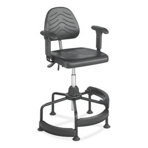 Safco Adjustable T-Pad Armrest for Safco Task Master Series Chairs, 3 x 9.75 x 11.5, Black, 2/Set