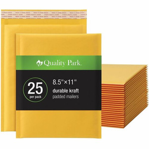 Quality Park Bubble Mailers - Bubble - 8 1/2" Width x 11" Length - Strip - Brown Kraft
