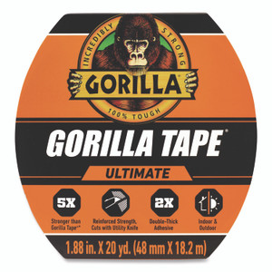 Gorilla Ultimate Tape, 3" Core, 1.88" x 20 yd, Black