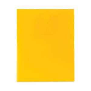 C-Line Two-Pocket Heavyweight Poly Portfolio Folder, 11 x 8.5, Yellow, 25/Box