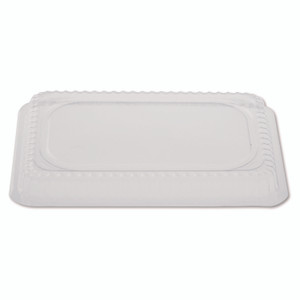 HFA Plastic Dome Lids, Fits Oblong Pans 2061/2062, 8.25 x 5.88, Clear, 500/Carton