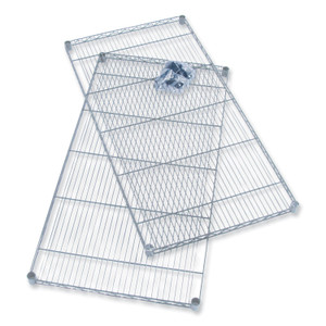 Safco Industrial Extra Shelf Pack, 36w x 24d x 1.5h, Steel, Metallic Gray, 2/Pack