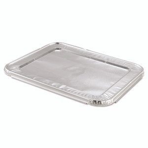 HFA Steam Pan Foil Lids, Fits Half-Size Pan, 25 Gauge, 12.81 x 10.44, 100/Carton