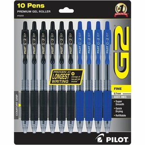 G2 Retractable Gel Ink Rolling Ball Pen - Fine Pen Point - Refillable - Retractable - Assorted Ink - Liquid Gel Ink