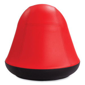 Safco Runtz Swivel Ball Chair, Backless, Supports Up to 250 lb, Red Vinyl