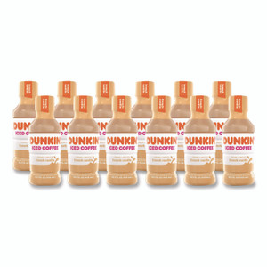 Dunkin' French Vanilla Iced Coffee Drink, 13.7 oz Bottle, 12/Carton