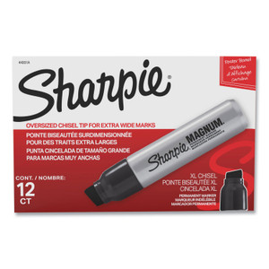 Sharpie Magnum Permanent Marker, Broad Chisel Tip, Black, Dozen