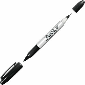 Sharpie Twin Tip Permanent Markers - Ultra Fine, Fine, Bold Marker Point - Black Ink