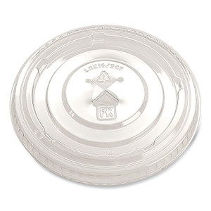 Fabri-Kal Greenware Cold Drink Lids, X-Slot, Fits 16 oz to 24 oz Cold Cups, Plastic, Clear, 1,000/Carton