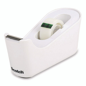 Scotch C18 Desktop Dispenser, 1" Core, White