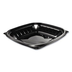 Dart PresentaBowls Pro Black Square Bowls, 24 oz, 8.5 x 8.5 x 1.8, Plastic, 63/Bag, 4 Bags/Carton