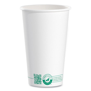 SOLO Compostable Paper Hot Cups, 16 oz, White/Green, 1,000/Carton