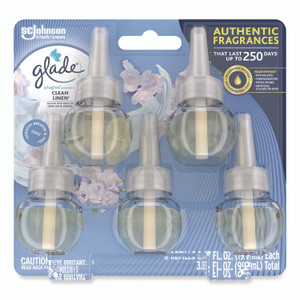 Glade Plugins Scented Oil Refill, Clean Linen, 0.67 oz, 5/Pack