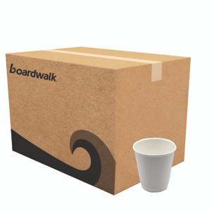 Boardwalk Paper Hot Cups, Double-Walled, 10 oz, White, 500/Carton