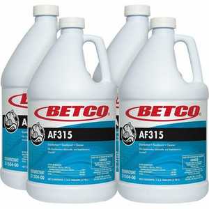 Betco AF315 Disinfectant Cleaner - Concentrate - 128 fl oz (4 quart) - 7 to 8 pH - Citrus & Cedar Scent - Deodorant, pH Neutral