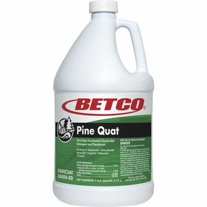 Betco Pine Quat Disinfectant - Ready-To-Use - 128 fl oz (4 quart) - Pine Scent - pH Neutral, Film-free, Pleasant Scent - Green, Clear