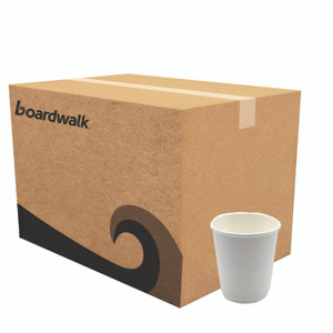 Boardwalk Paper Hot Cups, Double-Walled, 8 oz, White, 25/Pack