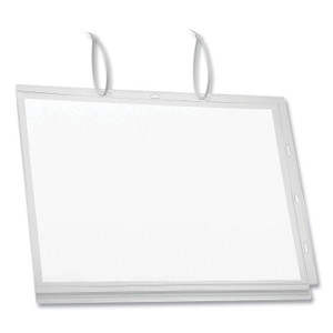 Durable Water-Resistant Sign Holder Pockets with Cable Ties, 11 x 17, Clear Frame, 5/Pack