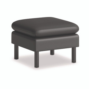 HON Parkwyn Series Ottoman, 23" x 23" x 17.5", Black