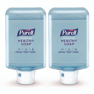PURELL HEALTHY SOAP with CLEAN RELEASE Technology Refill, For ES10 Dispensers, Fragrance-Free, 1,200 mL, 2/Carton