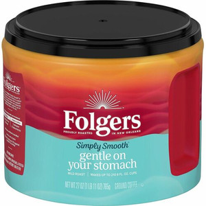 Folgers Ground Simply Smooth Coffee - Medium - 27 oz Per Canister - Ground