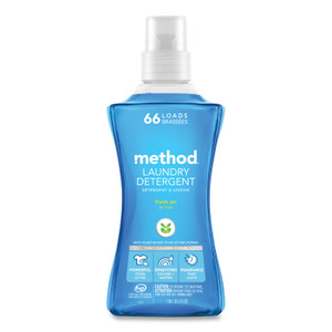 Method Laundry Detergent, Fresh Air Scent, 53.5 oz Bottle, 4/Carton