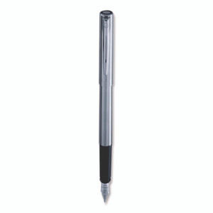 Waterman Allure Fountain Pen, Fine Point , Blue Ink, Silver/Black Barrel