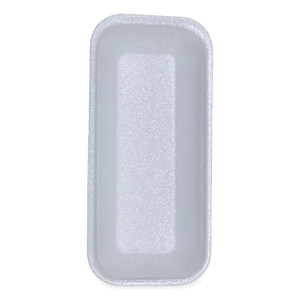 GEN Meat Trays, #1.5, 8.38 x 3.94 x 1.1, White, Foam, 1,000/Carton